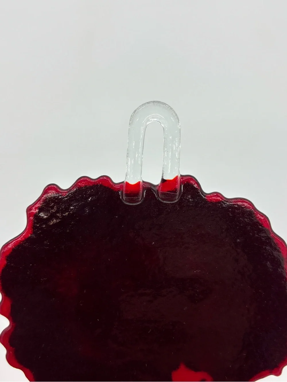 Hand Blown Glass Hydrangea Flower Suncatcher Purple Whimsical Boho Cottagecore